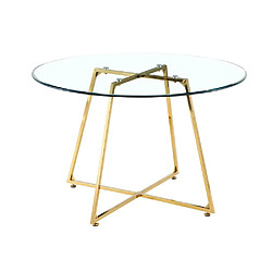 Homy france Table à manger ronde - Transparent