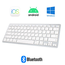 Acheter Avizar Clavier Bluetooth AZERTY avec 7 Raccourcis multimédia Autonomie 30j Argent
