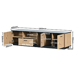 Acheter Okwish Meuble TV buffet LED - Noir