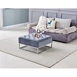 Homy france Pouf-coffre à tiroirs - Gris