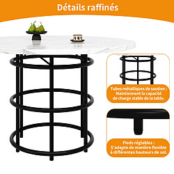 Acheter Okwish Table à manger ronde - Noir