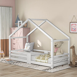 OKWISH Lit enfant 90x200 cm - Lit cabane - Blanc