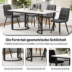 Okwish Table à manger rectangulaire - Blanc