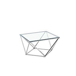 Homy france Table basse carrée - Transparent