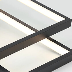 NETTLIFE Plafonnier Dimmable, 65x47x7.5cm, 3 Carrés Plafonniers LED noir Modernes avec Télécommande, 65W Encastré Éclairage Lampe de Plafond