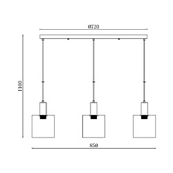 Avis BRAYTRON Suspension décorative 3xE27 23W IP20 – Verre fumé