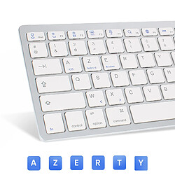 Avis Avizar Clavier Bluetooth AZERTY avec 7 Raccourcis multimédia Autonomie 30j Argent