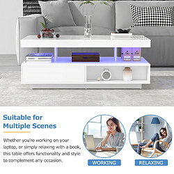 Avis Okwish Table basse rectangulaire - Blanc