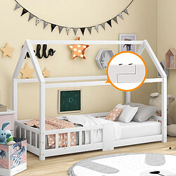 OKWISH Lit enfant 90x200 cm - Lit simple - Blanc