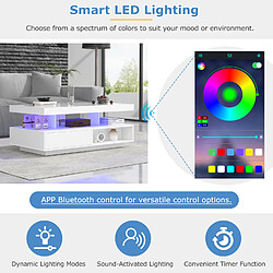 Okwish Table basse rectangulaire - Blanc pas cher