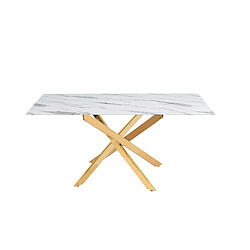 Homy france Table à manger Jessica - Marbré blanc