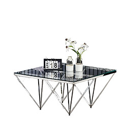 Homy france Table basse carrée - Chrome