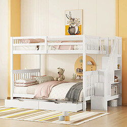 Avis OKWISH Lit superposé 140x200 cm - Lit enfant - Blanc