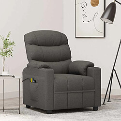 vidaXL Fauteuil électrique de massage Gris foncé Tissu