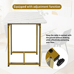 Okwish Ensemble table + 4 chaises - blanc et gris