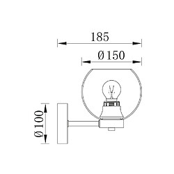 Avis BRAYTRON Applique murale décorative 1xE27 23W IP20 – Verre fumé