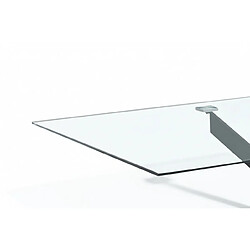 Homy france Table à manger verre - Transparent pas cher