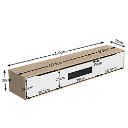 Acheter Okwish Meuble TV suspendu LED - Naturel