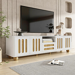 Okwish Meuble TV LED - Blanc