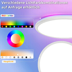 Avis NETTLIFE Plafonnier LED Plafonnier Chambre - Cuisine Lampe Plate RGB 23W Lampe de Salle de Bain Ronde 30CM Télécommande