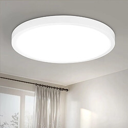 NETTLIFE Panneau LED plafonnier noir éclairage de plafond plat IP44 résistant aux éclaboussures blanc froid 15W 