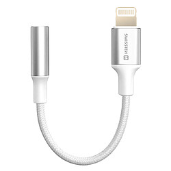 Swissten Adaptateur Audio Lightning vers Jack 3.5 mm p. iPhone Blanc