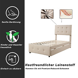 Avis OKWISH Lit gigogne 90x200 cm Lit enfant escamotable - Beige
