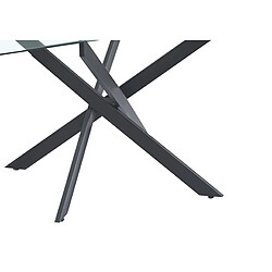 Homy france Table à manger verre - Transparent