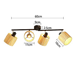 Acheter Nettlife Spot plafond 4 lampes - Noir