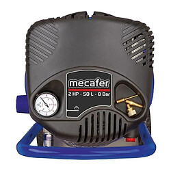 Compresseur vertical - MECAFER - 425790 - 50 L - Bleu coaxial - Sans huile