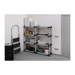 Avis Tood Étagère plastique 4 tablettes - Noir