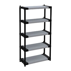 Tood Étagère 5 tablettes colonne - Noir