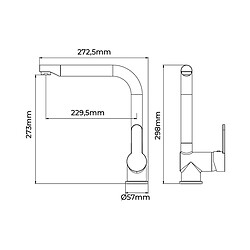 Mitigeur EDM 01126 Calella Argenté Acier inoxydable Laiton Zinc Évier