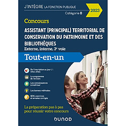 Concours assistant (principal) territorial de conservation du patrimoine et des bibliothèques : externe, interne, 3e voie, catégorie B : tout-en-un, 2023 · Occasion 