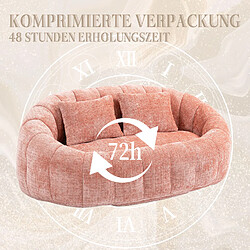 OKWISH Canapé paresseux, canapé poire, canapé 2 places pour salon et chambre, chenille, rose pas cher