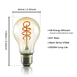 Nettlife ampoule LED E27 vintage à filament