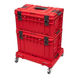 Avis Qbrick System ONE Plateforme de transport 2.0 Atelier RED Ultra HD 625 x 503 x 160 mm 120 kg avec roues pivotantes en métal et frein