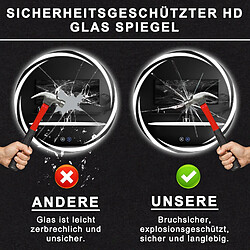 Nettlife Miroir de salle de bain LED rond - Gris pas cher