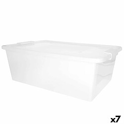 Boîte de rangement avec couvercle Curver Blanc Plastique 26 L 55 x 19 x 35 cm (7 Unités)