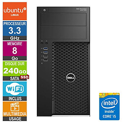 Dell Precision T3620 i5-6400 3.30GHz 8Go/240Go SSD Wifi Linux UBUNTU