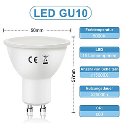 Nettlife lot d’ampoules LED GU10 - 10