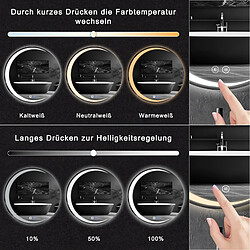 Avis Nettlife Miroir de salle de bain rond LED - Gris