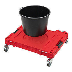 Qbrick System ONE Plateforme de transport 2.0 Atelier RED Ultra HD 625 x 503 x 160 mm 120 kg avec roues pivotantes en métal et frein