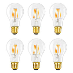 Nettlife ampoules LED E27 filament vintage - 6 pièces