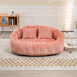 OKWISH Canapé paresseux, canapé poire, canapé 2 places pour salon et chambre, chenille, rose