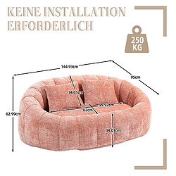 Acheter OKWISH Canapé paresseux, canapé poire, canapé 2 places pour salon et chambre, chenille, rose