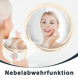 Avis Nettlife Miroir de salle de bain rond lumineux - 80 cm