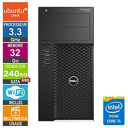 Dell Precision T3620 i5-6400 3.30GHz 32Go/240Go SSD Wifi Linux UBUNTU