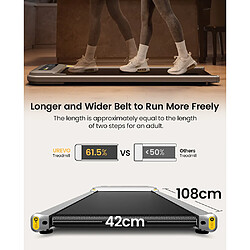 Tapis de Course Urevo U1 - Moteur 2,25 CV, Surface 42x125 cm, Charge Maximale 120 kg, Écran LED