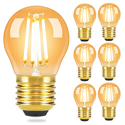 Nettlife ampoules LED filament E27 G45 - lot de 6